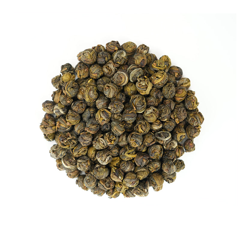 "Jasmine Fairies Blooming in Water" | High Mountain Organic Jasmine Dragon Pearls | Six-scented, hand-rolled beads with six layers of jasmine fragrance | EU Organic Certified | 2025 Spring Tea Limited Edition