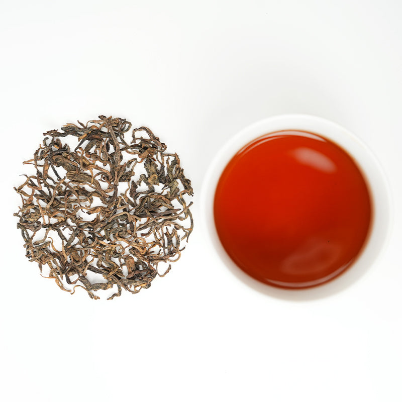 Certified Organic Jingmai Mountain Ripe Pu'er | 2025 First Spring Ancient Tree Tea | Exclusive from Mangjing Village, Yunnan | Certified Organic | Honey orchid aroma, rock sugar sweetness