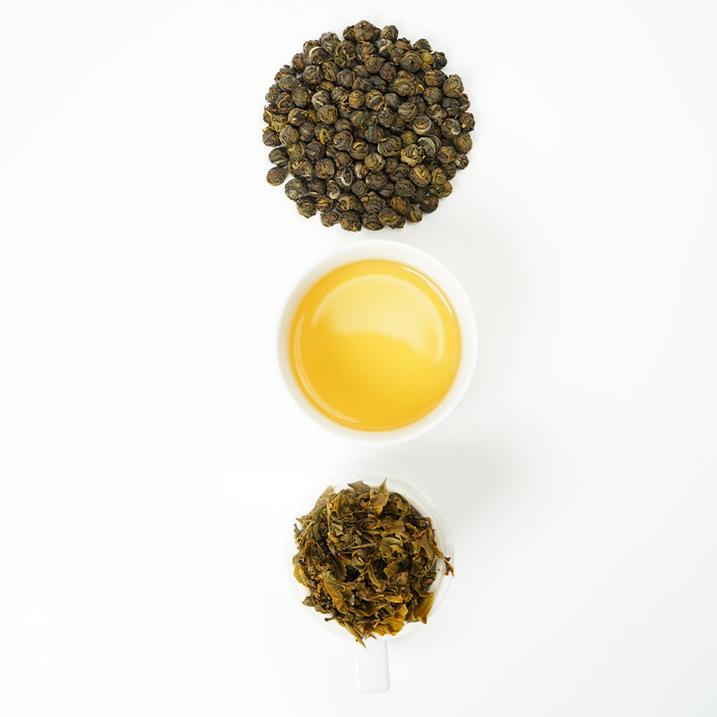 "Jasmine Fairies Blooming in Water" | High Mountain Organic Jasmine Dragon Pearls | Six-scented, hand-rolled beads with six layers of jasmine fragrance | EU Organic Certified | 2025 Spring Tea Limited Edition