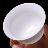 Elegant Jade White Porcelain Triple Blessing Gaiwan